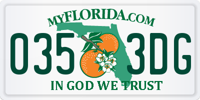 FL license plate 0353DG
