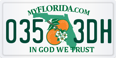 FL license plate 0353DH