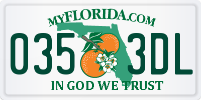 FL license plate 0353DL