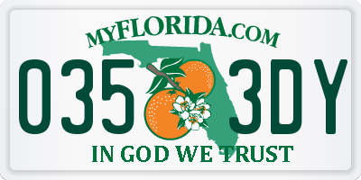 FL license plate 0353DY