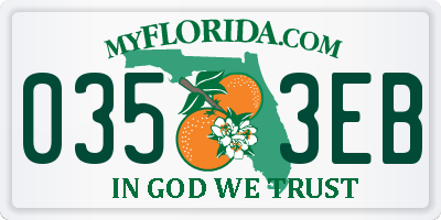 FL license plate 0353EB