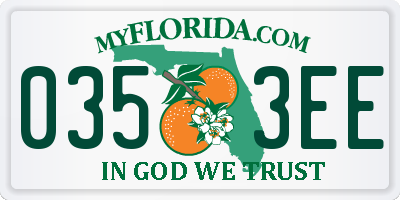 FL license plate 0353EE
