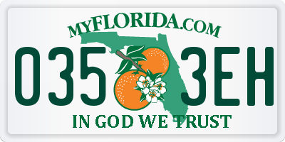 FL license plate 0353EH