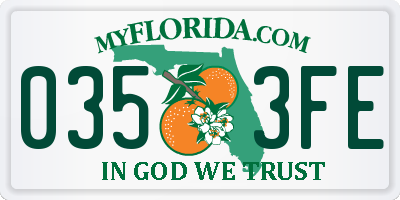 FL license plate 0353FE