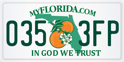 FL license plate 0353FP