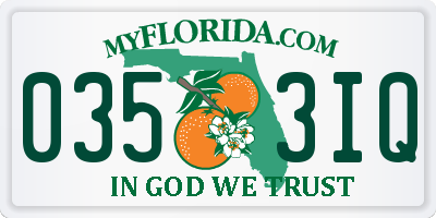 FL license plate 0353IQ