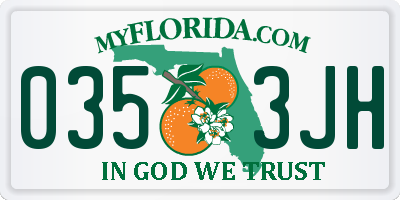 FL license plate 0353JH