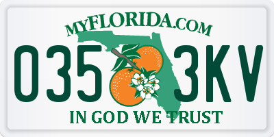 FL license plate 0353KV