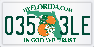 FL license plate 0353LE