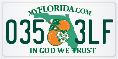 FL license plate 0353LF