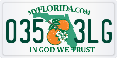 FL license plate 0353LG
