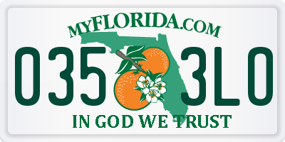 FL license plate 0353LO