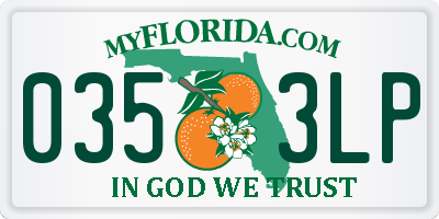 FL license plate 0353LP