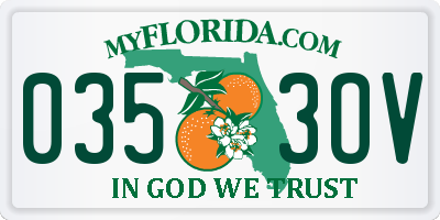 FL license plate 0353OV