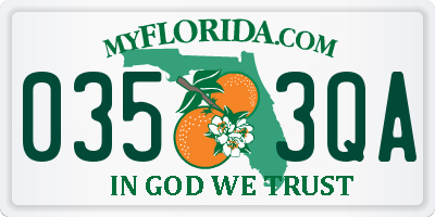 FL license plate 0353QA