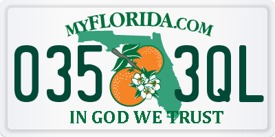 FL license plate 0353QL