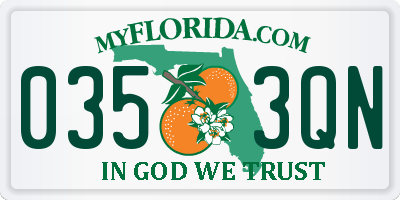 FL license plate 0353QN