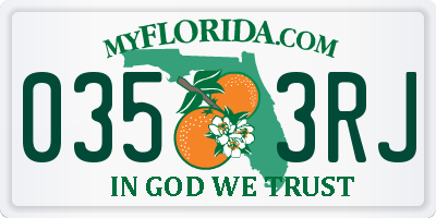 FL license plate 0353RJ