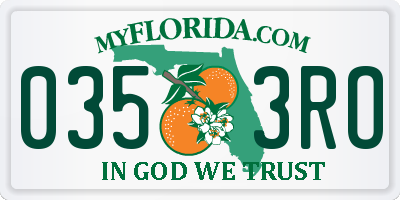 FL license plate 0353RO