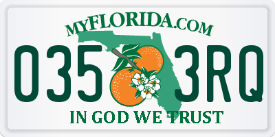 FL license plate 0353RQ