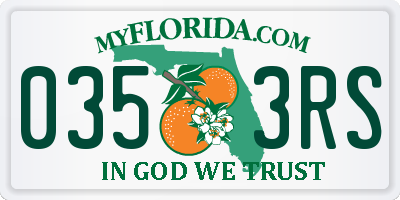 FL license plate 0353RS