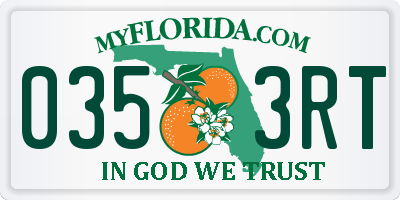 FL license plate 0353RT