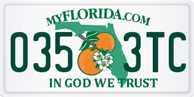 FL license plate 0353TC