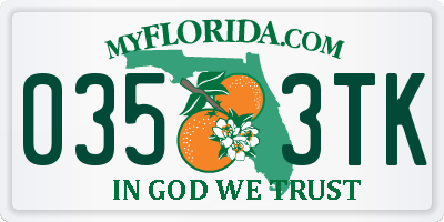 FL license plate 0353TK