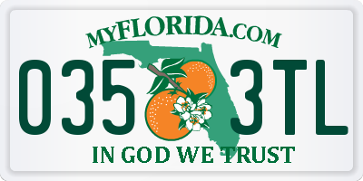 FL license plate 0353TL