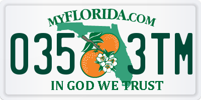 FL license plate 0353TM