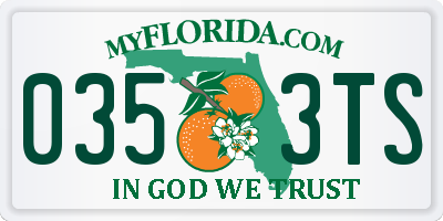 FL license plate 0353TS