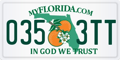 FL license plate 0353TT