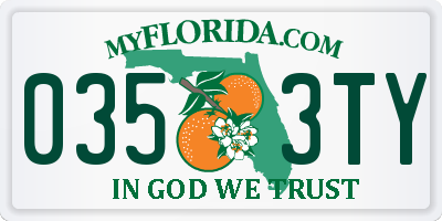 FL license plate 0353TY