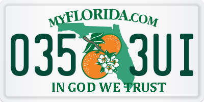 FL license plate 0353UI