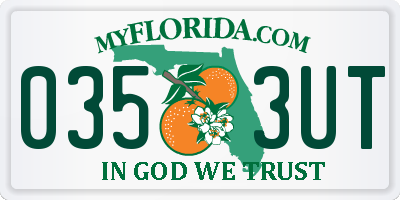 FL license plate 0353UT