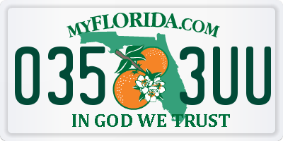 FL license plate 0353UU