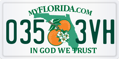FL license plate 0353VH