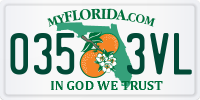 FL license plate 0353VL