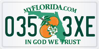 FL license plate 0353XE