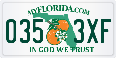 FL license plate 0353XF