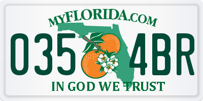 FL license plate 0354BR