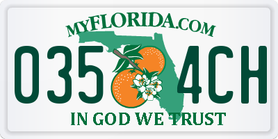 FL license plate 0354CH