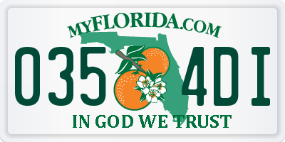 FL license plate 0354DI