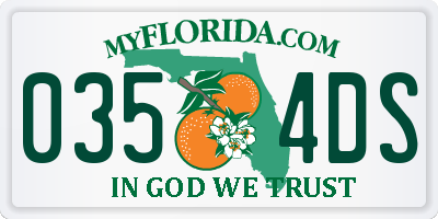 FL license plate 0354DS