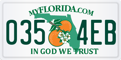 FL license plate 0354EB