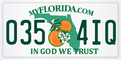 FL license plate 0354IQ