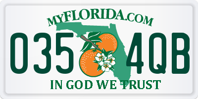 FL license plate 0354QB