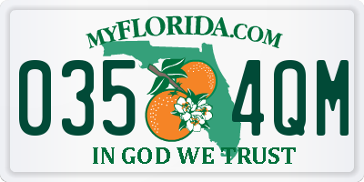 FL license plate 0354QM
