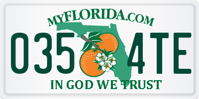 FL license plate 0354TE