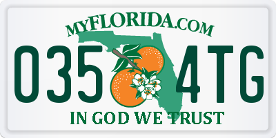 FL license plate 0354TG